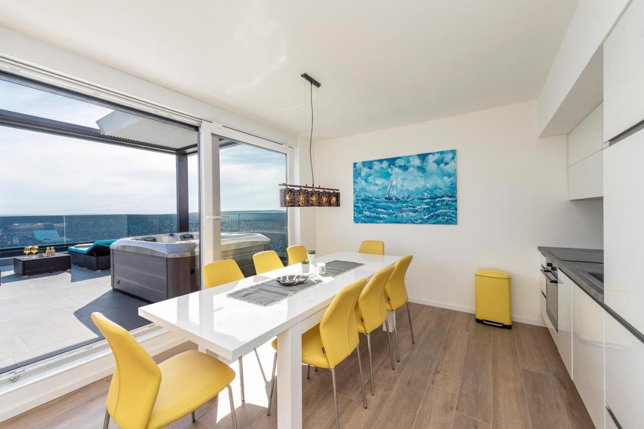 Mediteran Luxury Penthouse With Jacuzzi Mandre Bagian luar foto