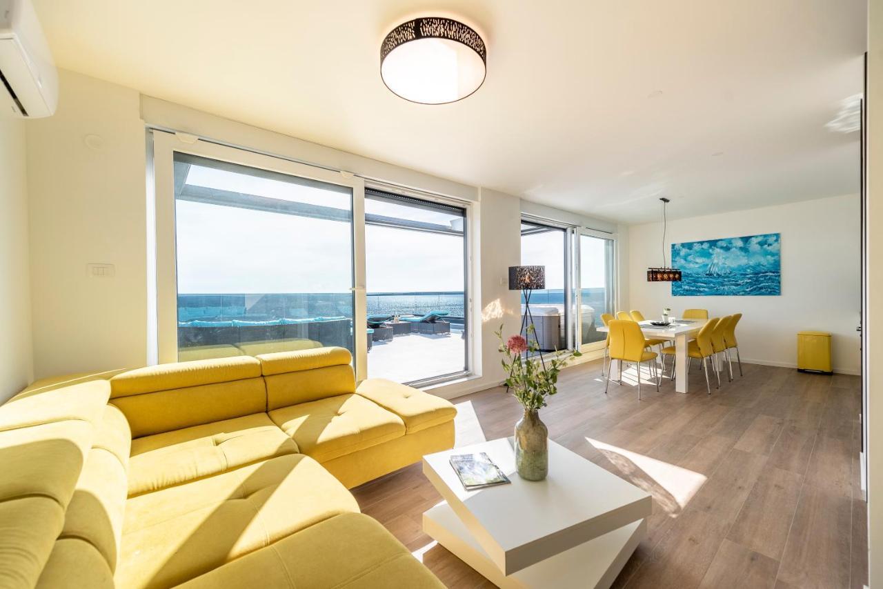 Mediteran Luxury Penthouse With Jacuzzi Mandre Bagian luar foto